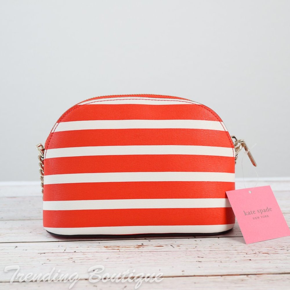 NWT Kate Spade Spencer Stripe Small Dome Crossbody - Picture 7 of 12
